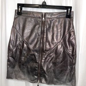 Ark & Co Metallic Gold Mini Skirt - Size Small